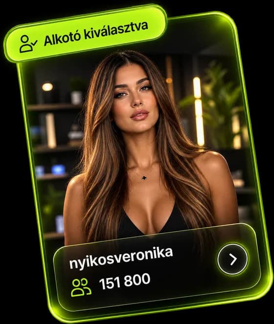Alkotó kiválasztva: nyikosveronika, 151 800 követő.