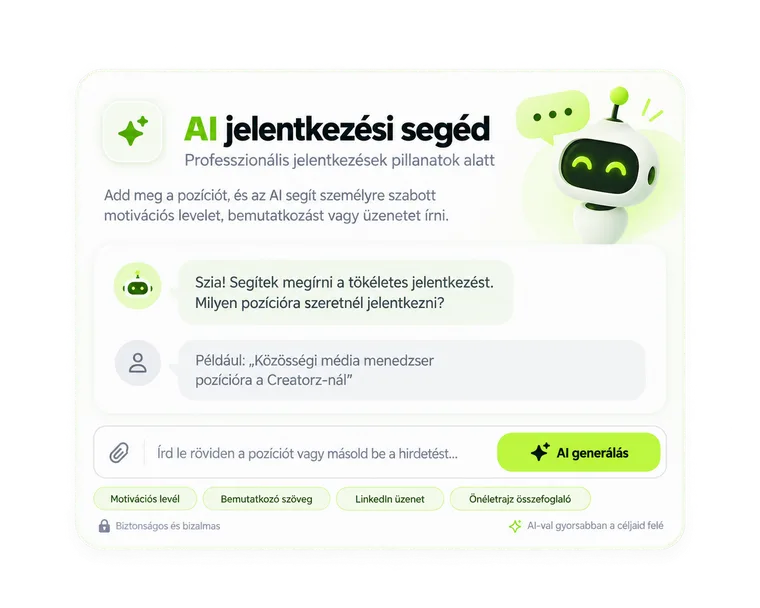 AI jelentkezési segéd: a kampány alapján személyre szabott jelentkezési szöveget ír